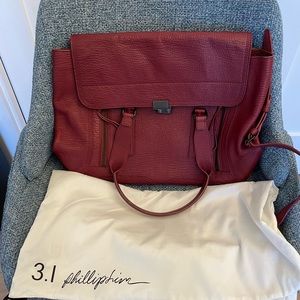 Big Phillip Lim red beg with crossbody strap